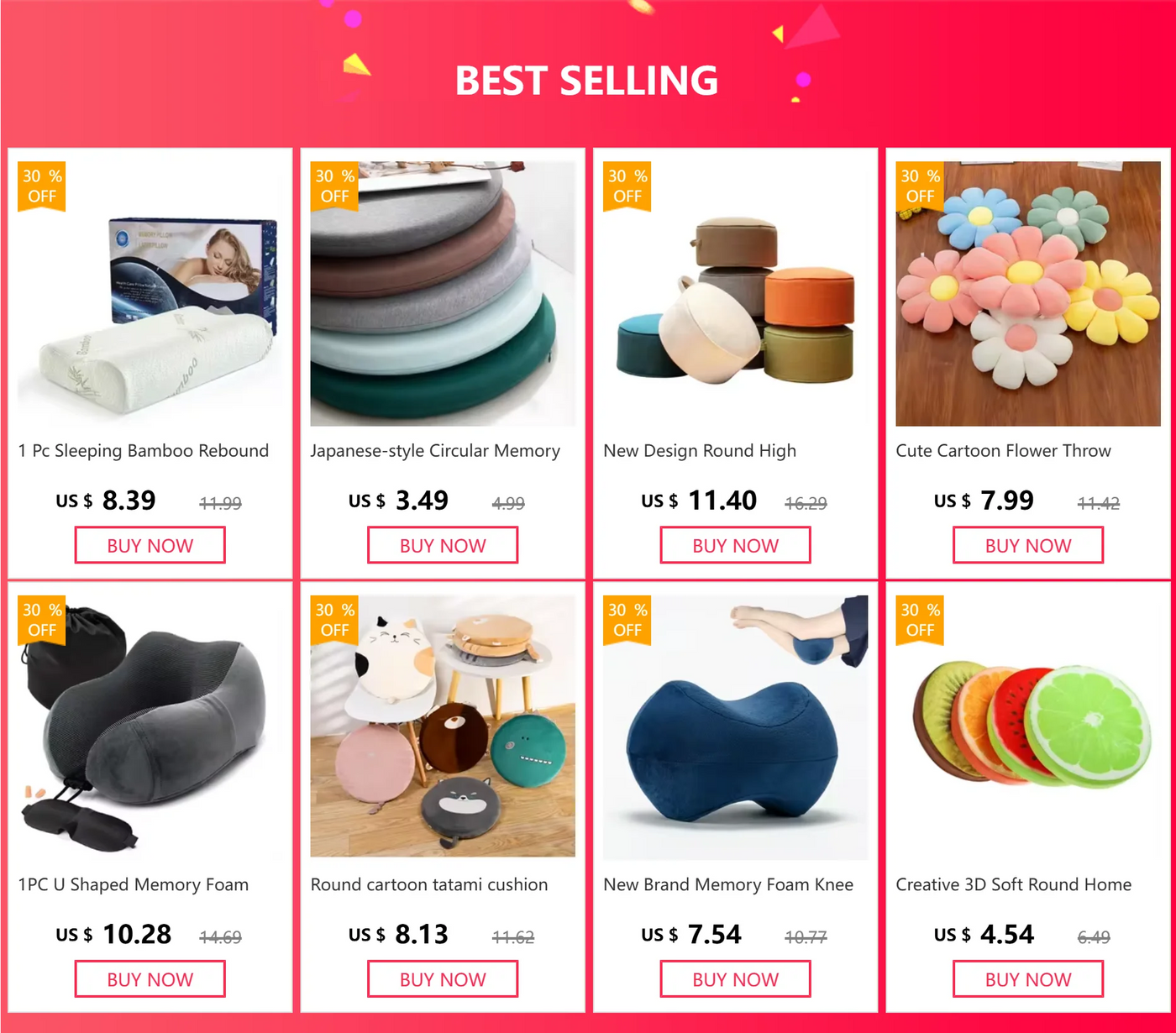 Seat Cushion Multifunctional Dual Comfort Memory Foam of Hip Lift Seat Cushion 8 Colour Beautiful Butt Latex Seat Cushion