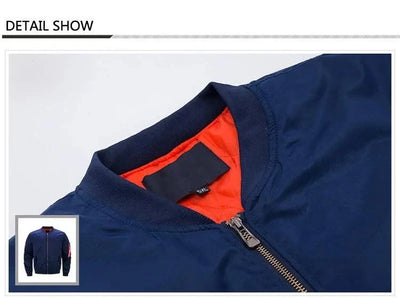 bomber jacket Bomber Jackets Men Casual Solid Zipper Pilot Jacket Green New Slim Fit Male Coats Mens Military New pilot Air men