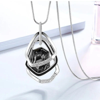 Long Necklaces & Pendants for Women Maxi Collier Femme Geometric Chain Fashion Necklace Statement Colar Accessories Jewelry 2024