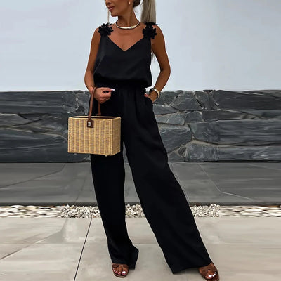 Female Jumpsuit For Women Casual Summer Solid Loose Long Pants Jumpsuit Women Bohemian Rompers Jumpsuit Overalls Female
