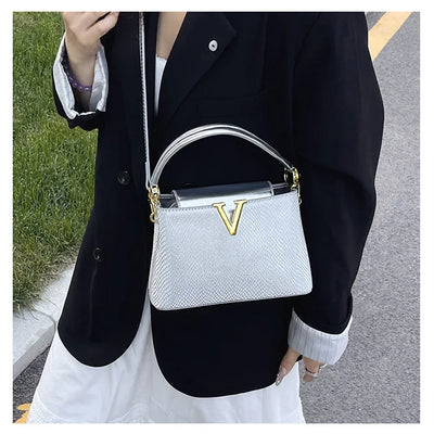 2025 New High-Sense Women's Designer Handbag - Feminine, Versatile, Large Capacity for Work & Crossbody