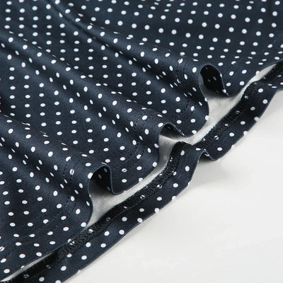 Sleeveless Short Dot Print Women Dresses Slim Fit Elegant Simple Office Lady Trendy Clothes