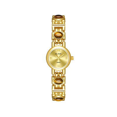 2025 High-End Vintage Woman Watches Fashion Elegant Natural Jade Stones Quartz Watch Retro Waterproof Hand Clock Gifts