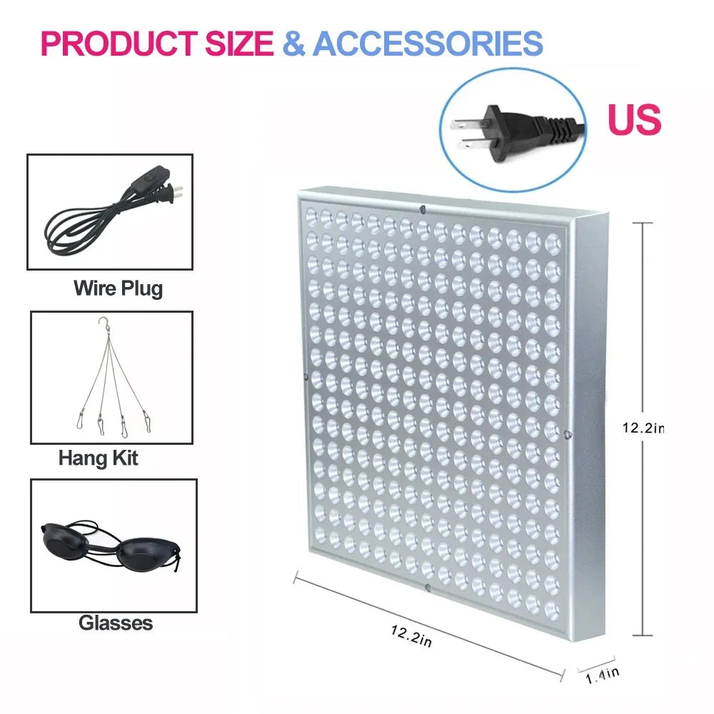 NEW LED Red Light Therapy Panel Lamp for Facial Anti Aging SkinCare Beauty 225 LED Light Body Pain Relief Physical Therapy Tools