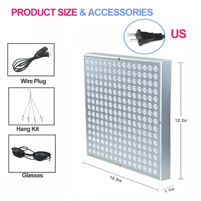 NEW LED Red Light Therapy Panel Lamp for Facial Anti Aging SkinCare Beauty 225 LED Light Body Pain Relief Physical Therapy Tools