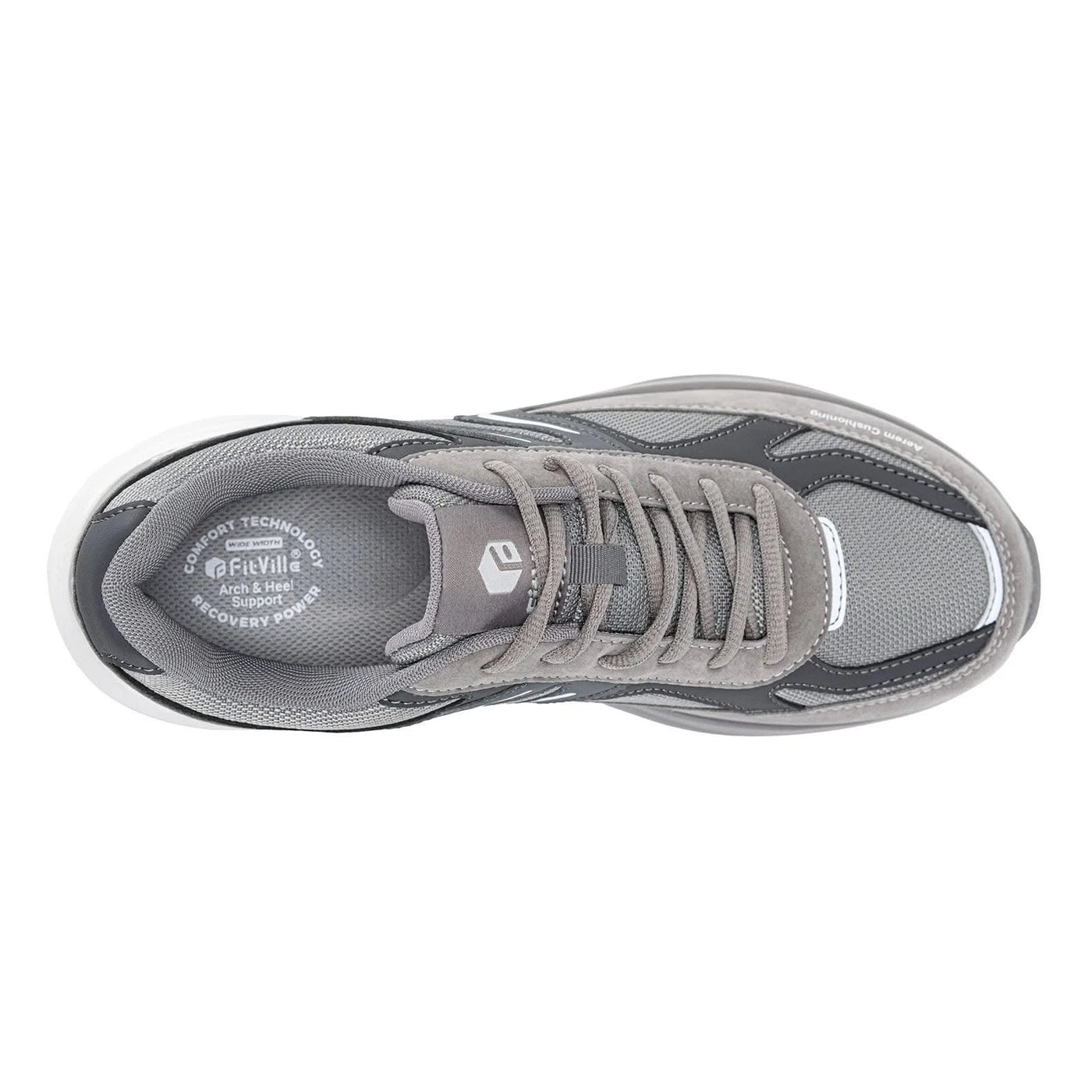 Fitville Extra Wide Walking Shoes for Men Wide Cushioned Sports Shoes For Swollen Feet Flat Feet Arch Fit Relieve Heel Pain