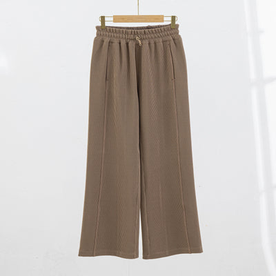 Women's Wide Leg Yoga Ninth Pants High Waisted Joggers Casual Sweatpants Pockets Sports Clothes Pilates Tracksuit Baggy Pants