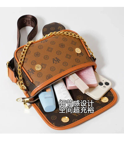 Designer Women's Leather Handbag - Elegant Crossbody Shoulder Messenger Bag Luxury Brand Tote Purse Stylish Ladies