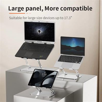 JOMAA Aluminum Alloy Adjustable Laptop Stand Ergonomic Notebook Riser Holder Computer Stand Compatible with Laptops Tablet