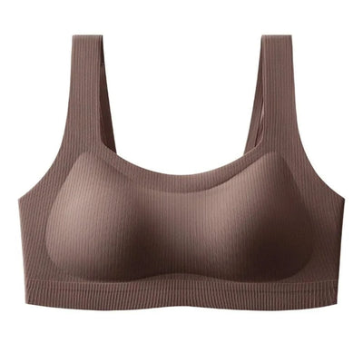 Comfortable Simple Wireless Bras Shockproof Full Cup Push Up Bras Beauty Back Anti-sagging Seamless Underwear Women