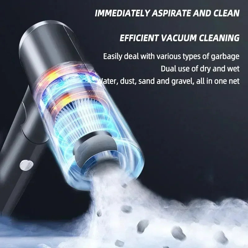 Portable wireless car vacuum cleaner, mini vacuum cleaner, powerful vacuum cleaner, portable USB car, 5500PA