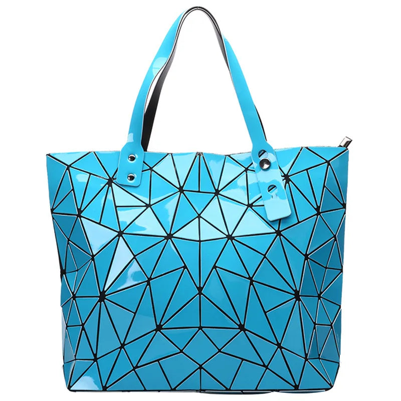 Fashion Luxury bag Women Top-Handle Bag New Designer Famous Brand Lady Shoulder Bag Bright Geometry Female Handbags Totes
