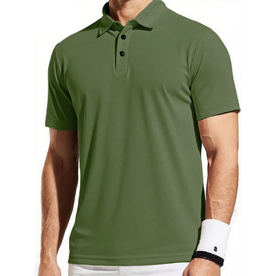 Men's Short Sleeve Polo Shirts Summer Trendy Breathable T-shirt Solid Color Casual Loose Basic Top Men Polos Shirts Streetwear