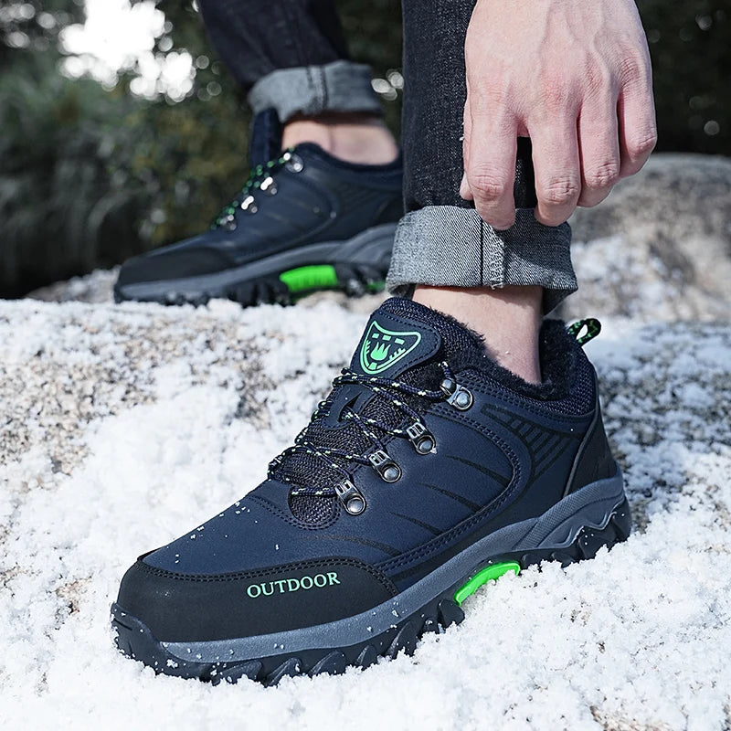 Men's Sneakers Outdoor Low-top Men's Hiking Shoes for Mountain Climbing and Warmth Men's Boots Outdoor Hiking Boots Work Shoes