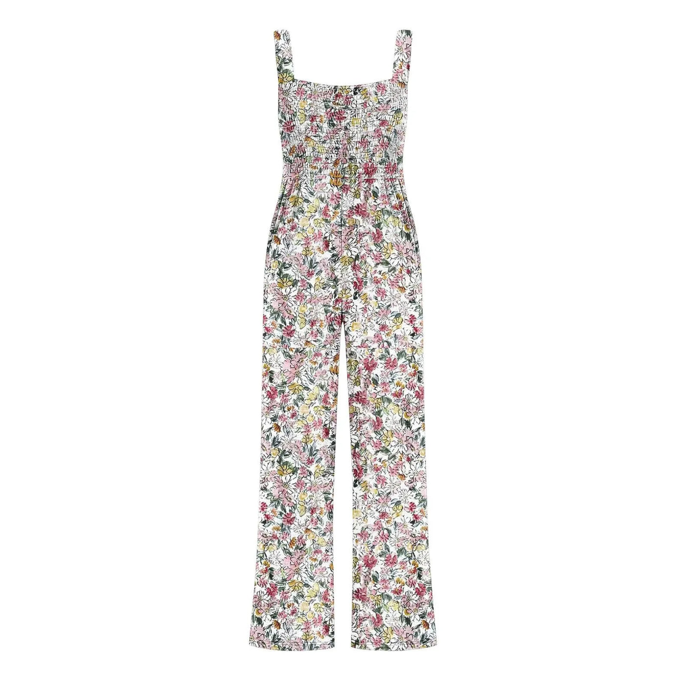 Summer Sexy Sling Jumpsuits Women'S Fashion Printed Loose Pencil Pants Casual Streetwear Elegant Party Female Spaghetti Rompers