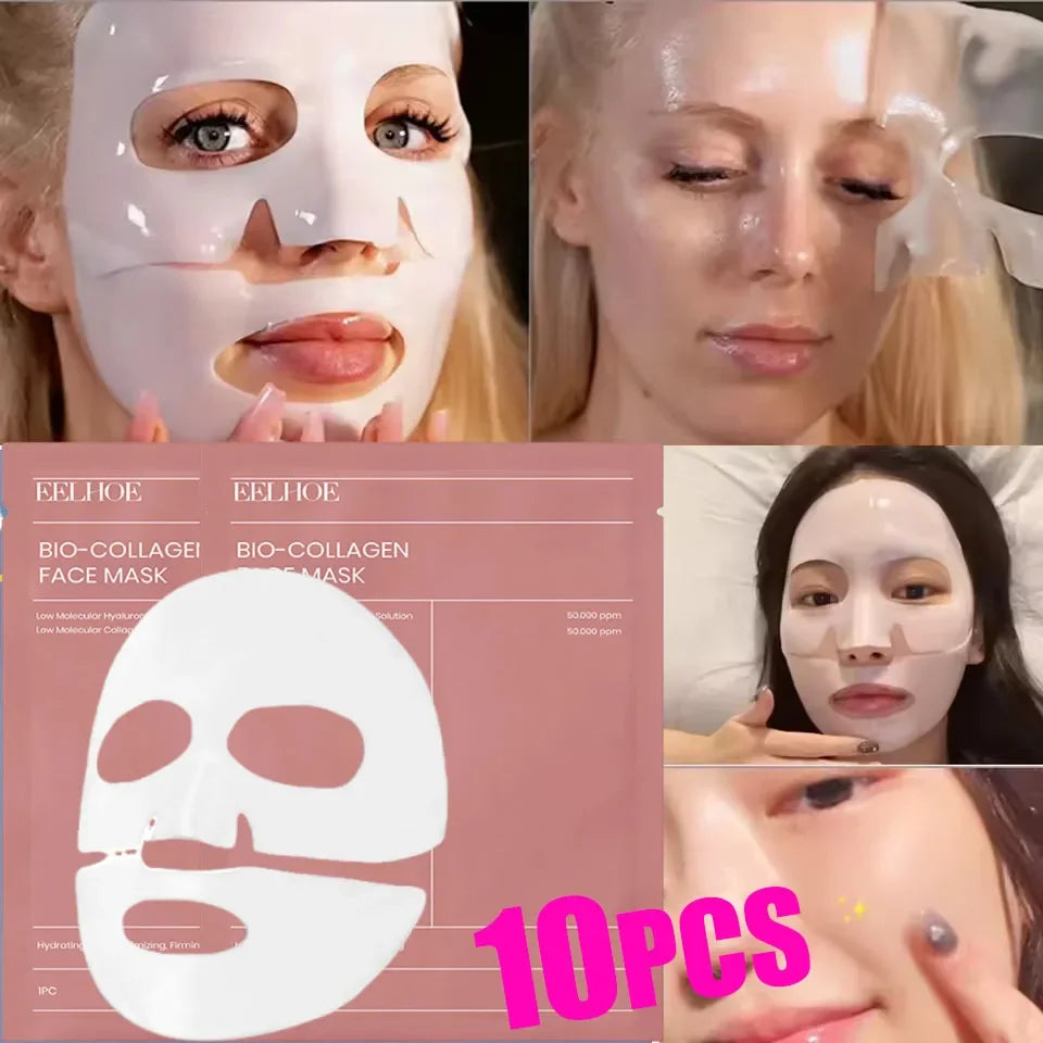 Bio Collagen Face Mask Anti Wrinkle Fade Face Fine Line Lift Firm Skin Anti-Aging Brighten Whitening Skin Care Korean Cosmetics