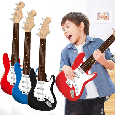 Children-size Electric Guitar Attracts Children Attention 4 String Guita Beginners' Level Guitar Musical Instruments