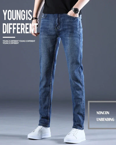 Men's Jeans Casual Skinny New Spring and Autumn Pants Straight Stretch Blue Big Size Fashion Good Quality Trousers for men