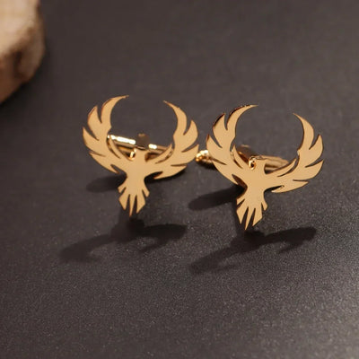 1Pair  Stainless Steel Cufflinks Men  Cuff ButtonLion Eagle Cross Sikh Symbol  For Wedding Shirt Badge Pin Business Shirt Cuffli