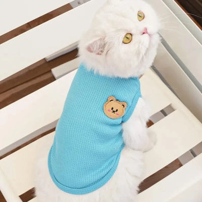 Summer Dog Clothes for Small Dogs Pet Dog Cooling Vest Puppy Clothing Solid T-Shirt Waffler Pet Apparel Chihuahua Dog Costume