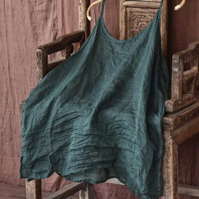 Asymmetric Cotton Linen Loose Underwear Outerwear Women's Vest Brand Name Casual Summer Faion Comfortable Breathable