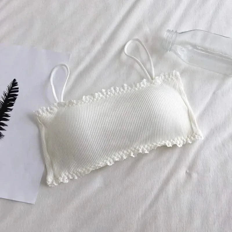 Women's Cotton Bra Female Tube Top Bra