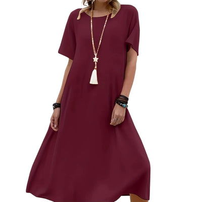 Summer Dresses 2025 Plus Size Loose Flowing Long Skirt Maxi Dresses Women Birthday Daily Commute Dress For Women Vestidos Midi