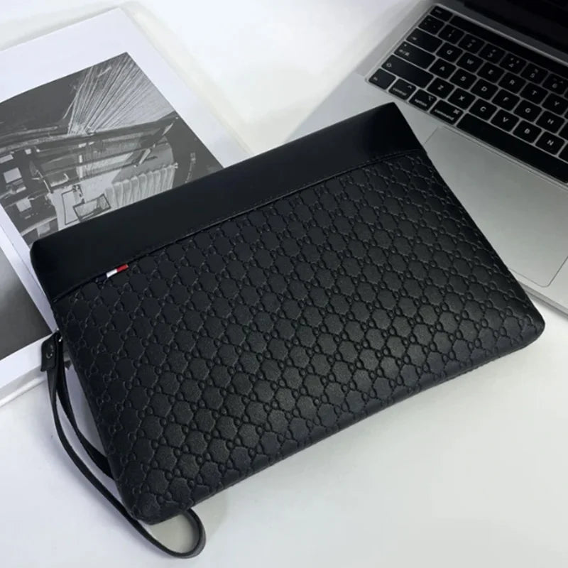 Designer Business Bag Leather Men Clutch Bag Fashion Sling pack Unisex Handbag Travel Passport certificate Card pack Phone Purse