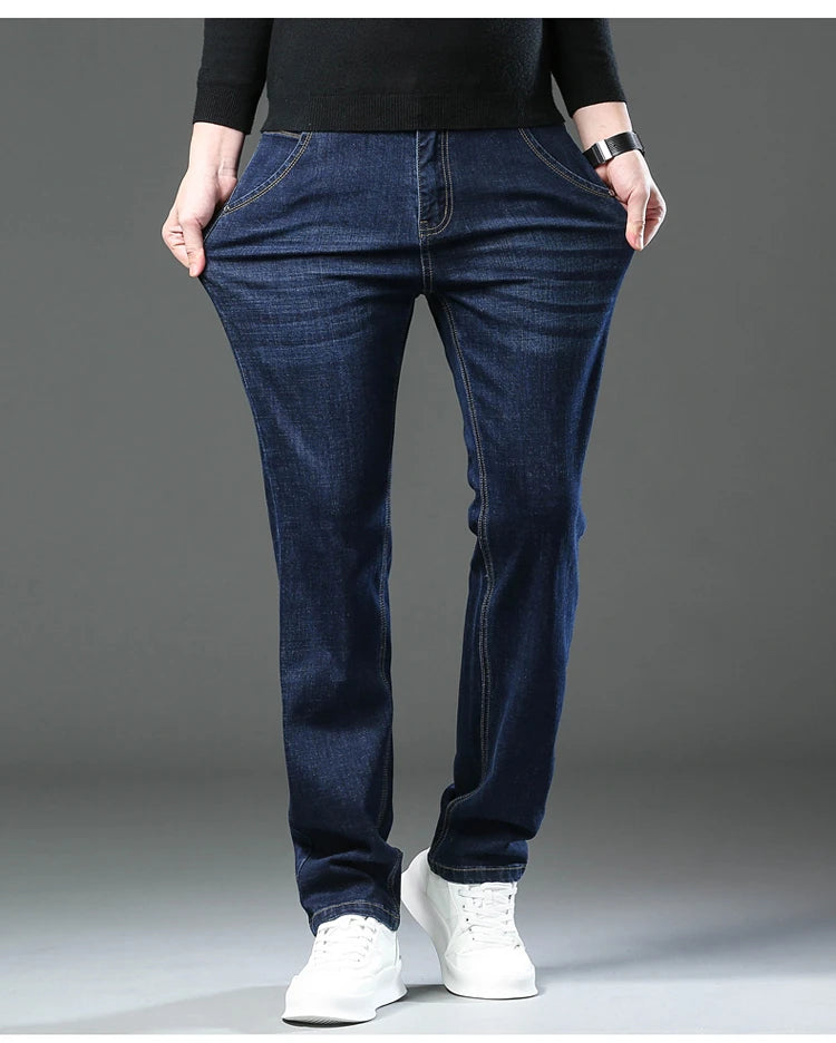 New Men Classic Jeans Jean Homme Pantalones Hombre Men Mannen Soft Black Biker Masculino Denim Overalls Mens Pants Size 30-40
