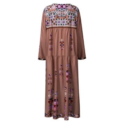 Long Dress for Women 2023 Autumn Beach Bohemian Dresses Casual Vestido Robe Female Clothing Y2K Floral Skirt Elegant Maxi Dress