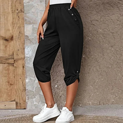 Trousers Ladies Summer New Fashion Comfort Leisure Capri Elastic Pants Women Joggers Sweatpants Basics