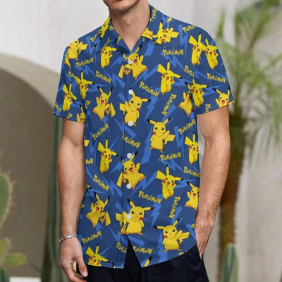 Summer Men's Shirt Cute Animal Print  Shirt