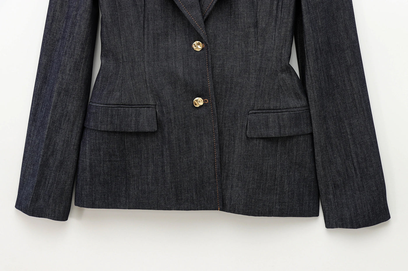 TRAFZA 2025 Spring Women Fashion Denim Blazer  Long Sleeves Tight Coat Female Vintage Streetwear Woman Jacket Top Trendy