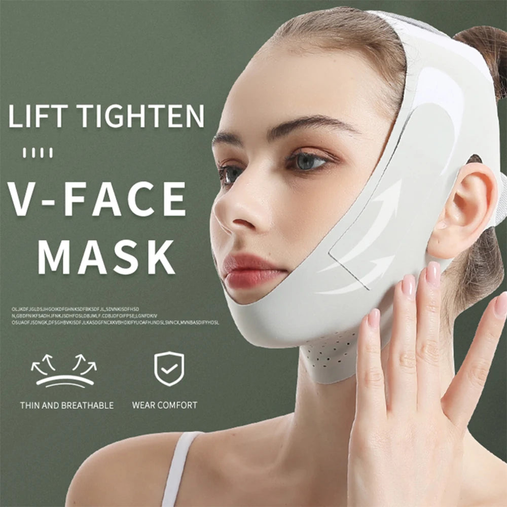 Reusable Face Slimming Bandage V Line Face Shaper Chin Cheek Lift Up Belt Facial Massage Strap Face Lifting Skin Care Tools