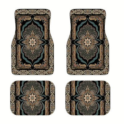 2/4pcs Car Anti Slip Mats,Car Carpets, Bohemian Style Printed Car Floor Mats, Suitable for The Front and Rear Seats of Most Cars