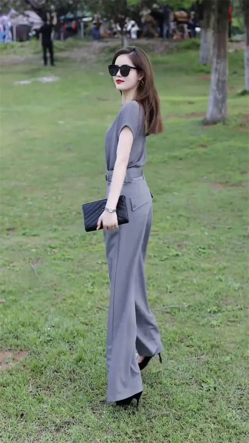 Trousers Woman Wear To Work Summer 2024 Office Professional Wide Leg Top and Pant Sets for Women 2 Pieces Tailor Casual Elegant