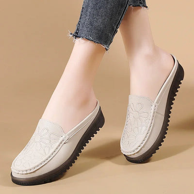 Women Slippers 2025 Spring New Casual Half-slip Shoes Ladies Slip on Closed Toe Sandals Zapatos De Mujer Women's Slingback Shoes