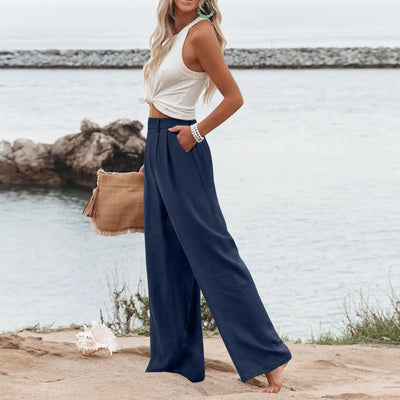 Women's Wide Leg Pants High Elastic Waisted In The Back Business Work Trousers Long Casual Pants Pants for Women Women’s Pants