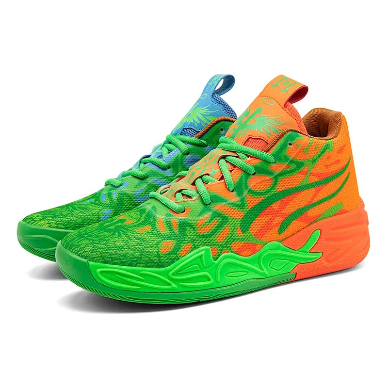 Basketball Shoes for Men Soft Lightweight Training Field Anti Slip Shock-Absorbing Breathable Cofmortable High-top Sneaker Man