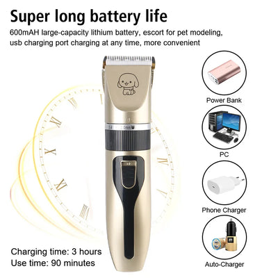 Pet Hair Clipper Haircut Trimmer Shaver Set For Rabbit Dog Cat Puppy Grooming Clipper Cutter Pet Supplies Electric Scissors