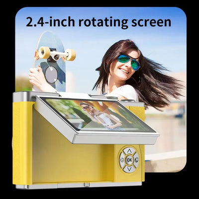 High-Definition HD Digital Camera 4K 48MP 8X Digital Zoom Video Camcorder CCD with Hanging Straps Flip Screen