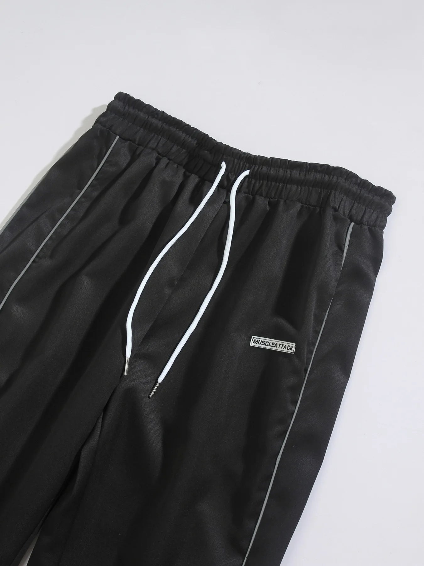 Men's New Woven Trousers High Street Trend Retro Casual Cuff Long Pants