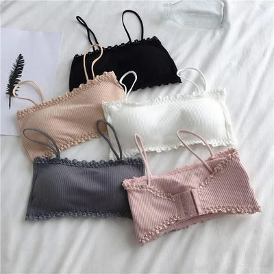 Women's Cotton Bra Female Tube Top Bra