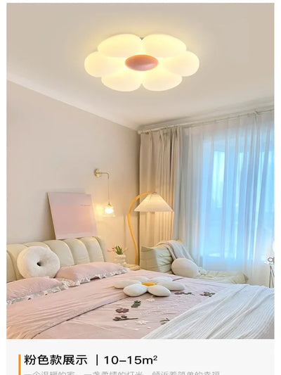 2023 New Living Room Light Romantic Warm Net Popular Cream Wind Flower Master Bedroom Lamp