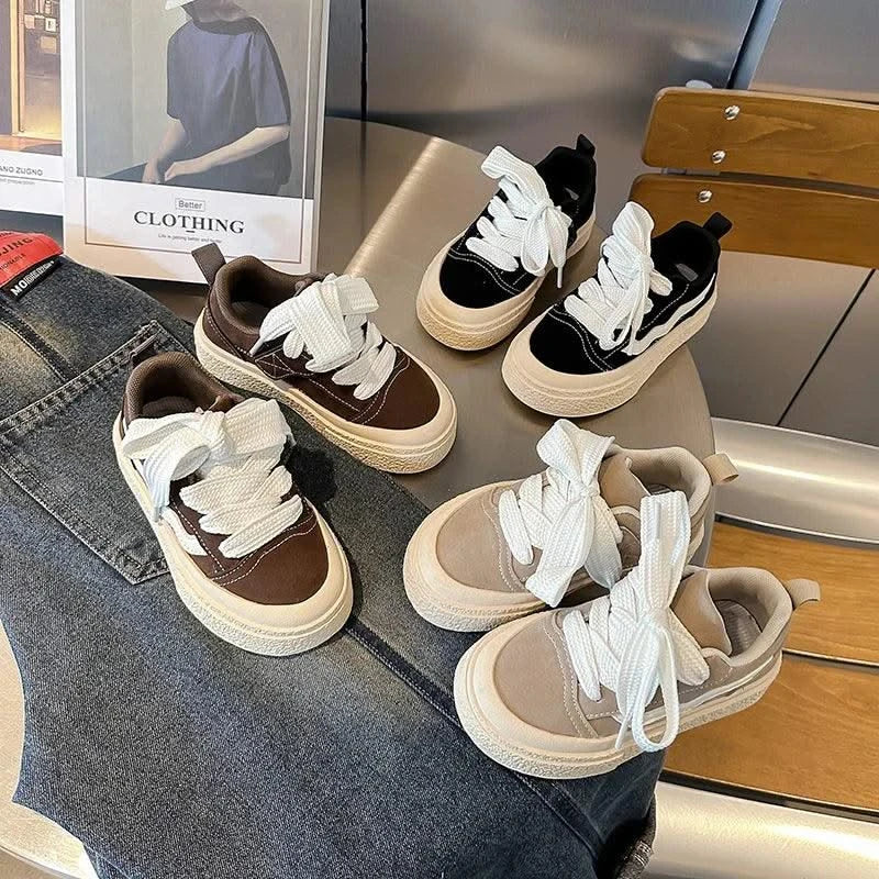 Children's Sports Shoes 2024 Fall New Girls' Non-slip Soft Sole Casual Shoes Boys Light Canvas Sports Shoes