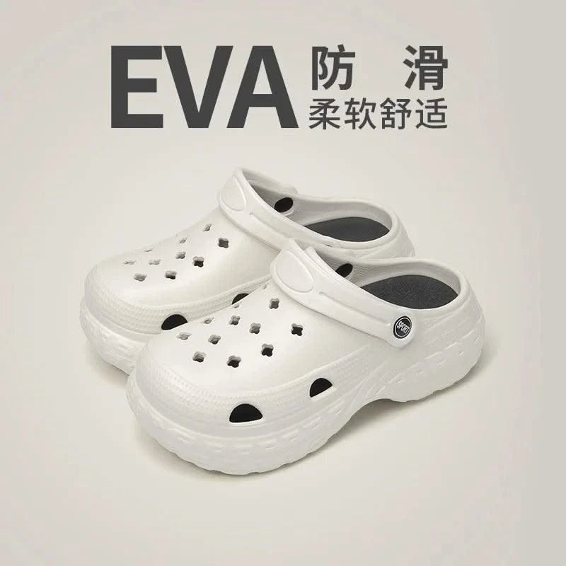 Women's Clogs Summer Slippers Platform Clog Sandals Outdoor Indoor Slippers Women Heeled Slippers High Quality Shoes Slides