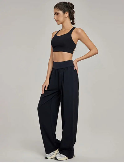 Women pants  Wide Leg High Waist Loose Trousers Summer Casual Yoga Pants  Draping Breathable Gym Lounge Pants Woman clothing