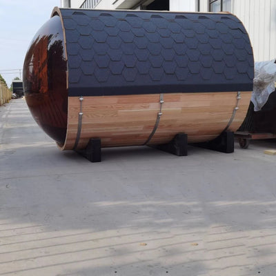 Panoramic Glass Luxury Barrel Sauna Outdoor 4-6 People Use Customize Sauna Room for Spa