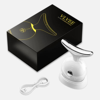 VLVEE Neck Beauty Device EMS Face Massager Facial Neck Lifiting 3 Colors Light Skin Tighten Reduce Double Chin Skin Care Tools