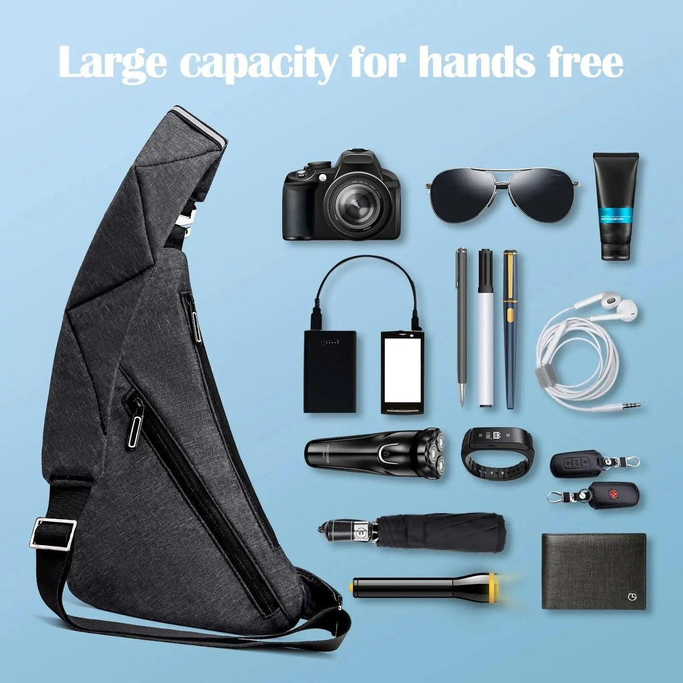 Sling Bag - Anti-theft Crossbody Shoulder Bag for Men and Women